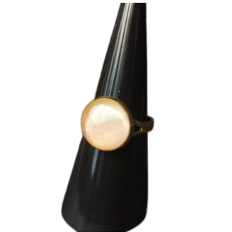 Enkelt ring med maleri – guld look, flere design