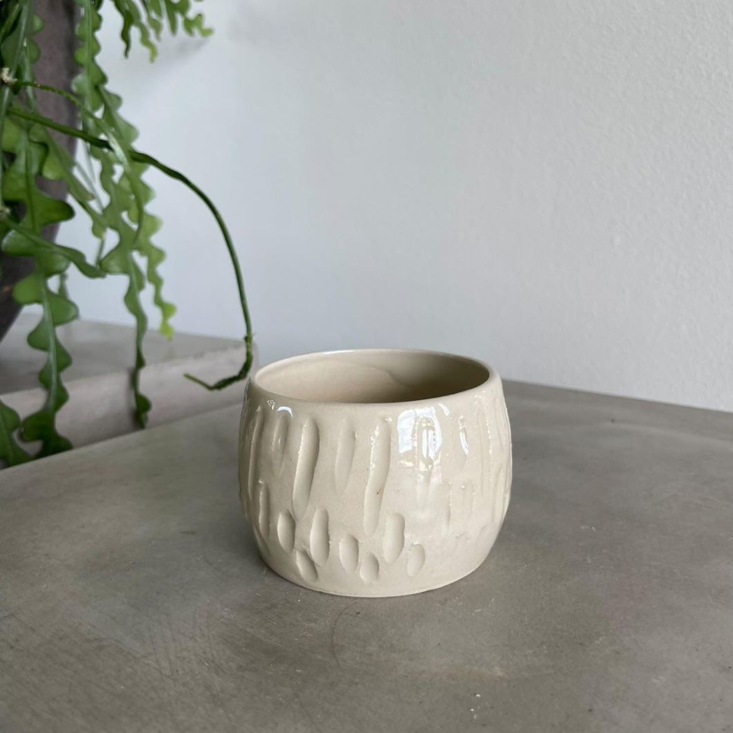 Lille krukke/urtepotte – mønster over hele