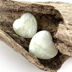 Lysegrøn jade hjerte - Lommesten